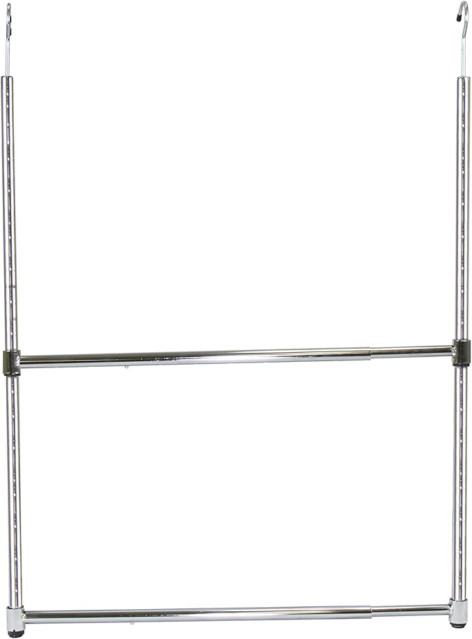 Oceanstar ACR1538C 2-Tier Portable Adjustable Rod Closet Hanger