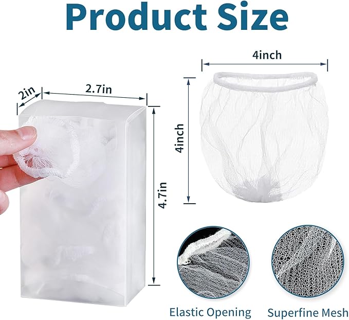200 PCS Kitchen Disposable Mesh Sink Strainer Bags, Anti-Clogging Drain Filters