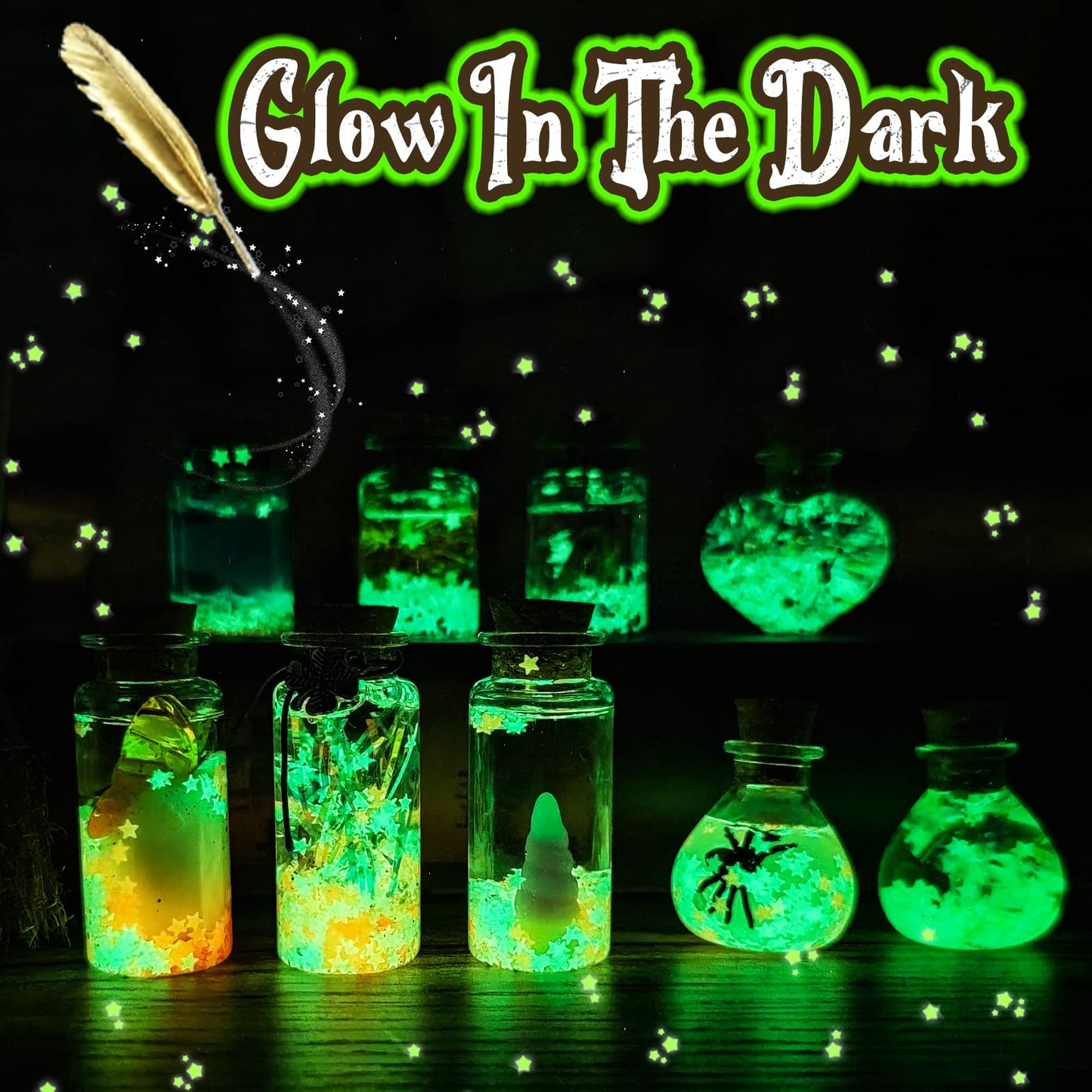Mystery Potions DECOHOME Kit for Kids, 20 Magic Mix Wizard Potion Bottles, Craft Toys Creative Christmas Birthday Gifts for Boys & Girls Age 6 7 8 9 10+