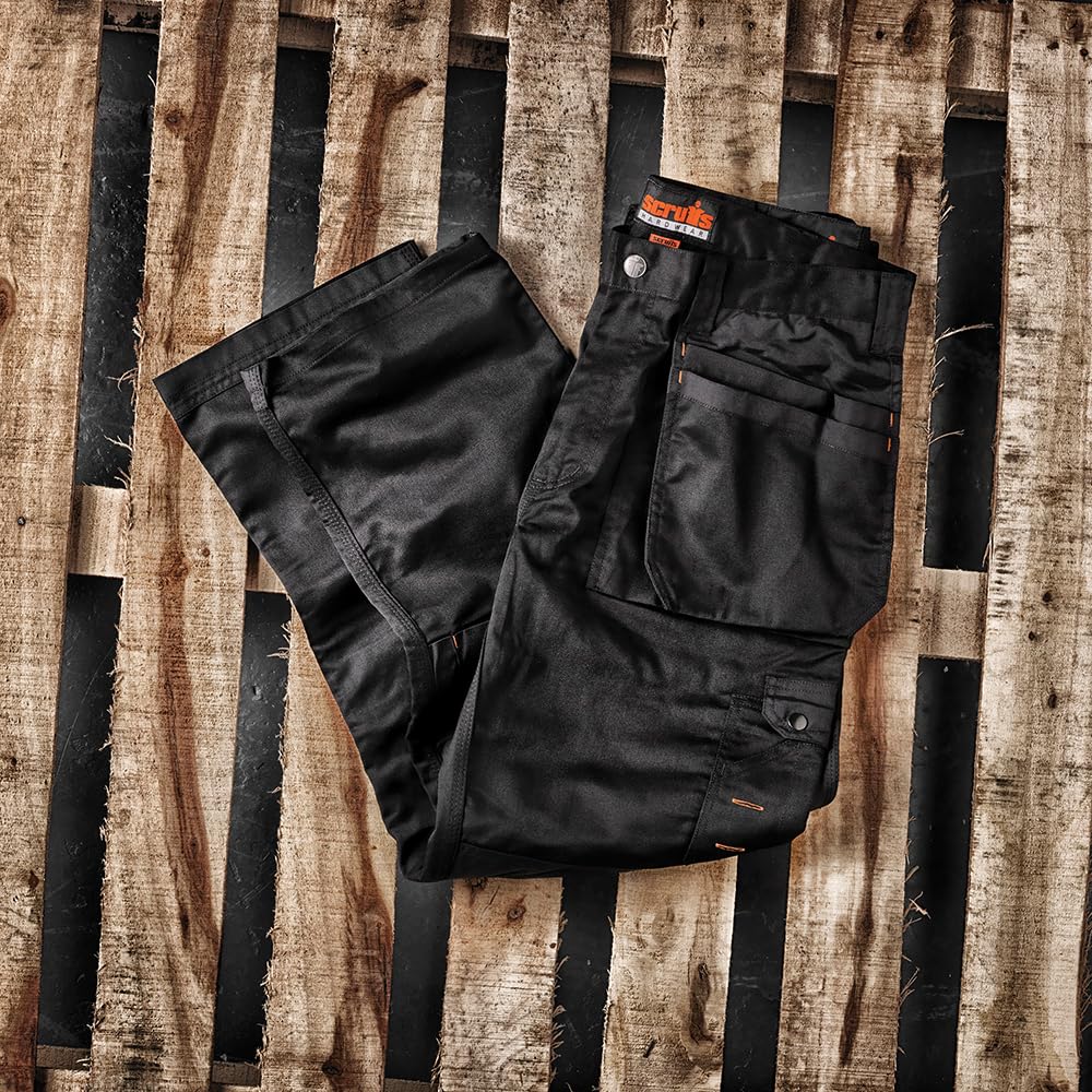 Scruffs Mens Worker Plus Trousers, Black, 32W EU
