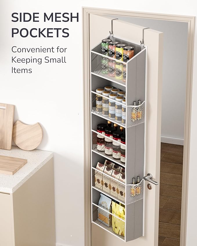 ULG Clear Over The Door Organizer 5-Tier Hanging Storage