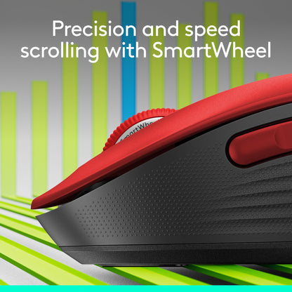 Logitech Wireless Mouse Signature M650 L Full Size - Large Hands, 2-Year Battery, Silent Clicks, Customizable Buttons, Bluetooth, PC/Mac/Chromebook - Black, Right-Handed, Large