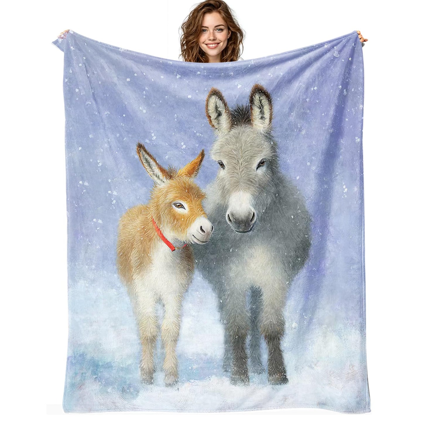Donkey Blanket Donkey Throw Blanket Super Soft Plush Flannel Fleece Bedding Gifts for Boys Girls Men Women Lovers Adults Stuff for Couch Sofa Bed Room Decor 50"X60"