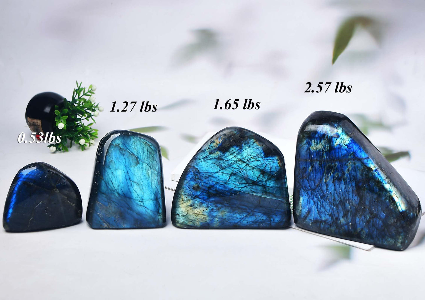 FZBHRO Large Labradorite Rock Polished Slab Block Healing Crystal Stone for Meditation Gift Home Decor 0.8-1.3 Pound