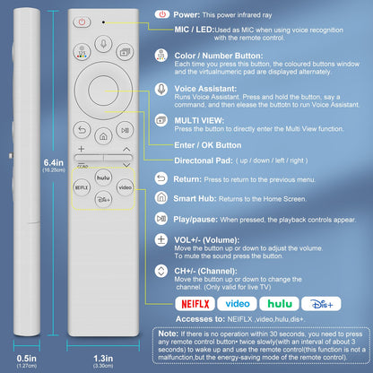Voice Replacement for Google-Chromecast-Remote, G9N9N for Chromecast with Google TV Remote, for Google TV Streamer (Only for Snow Chromecast Google)