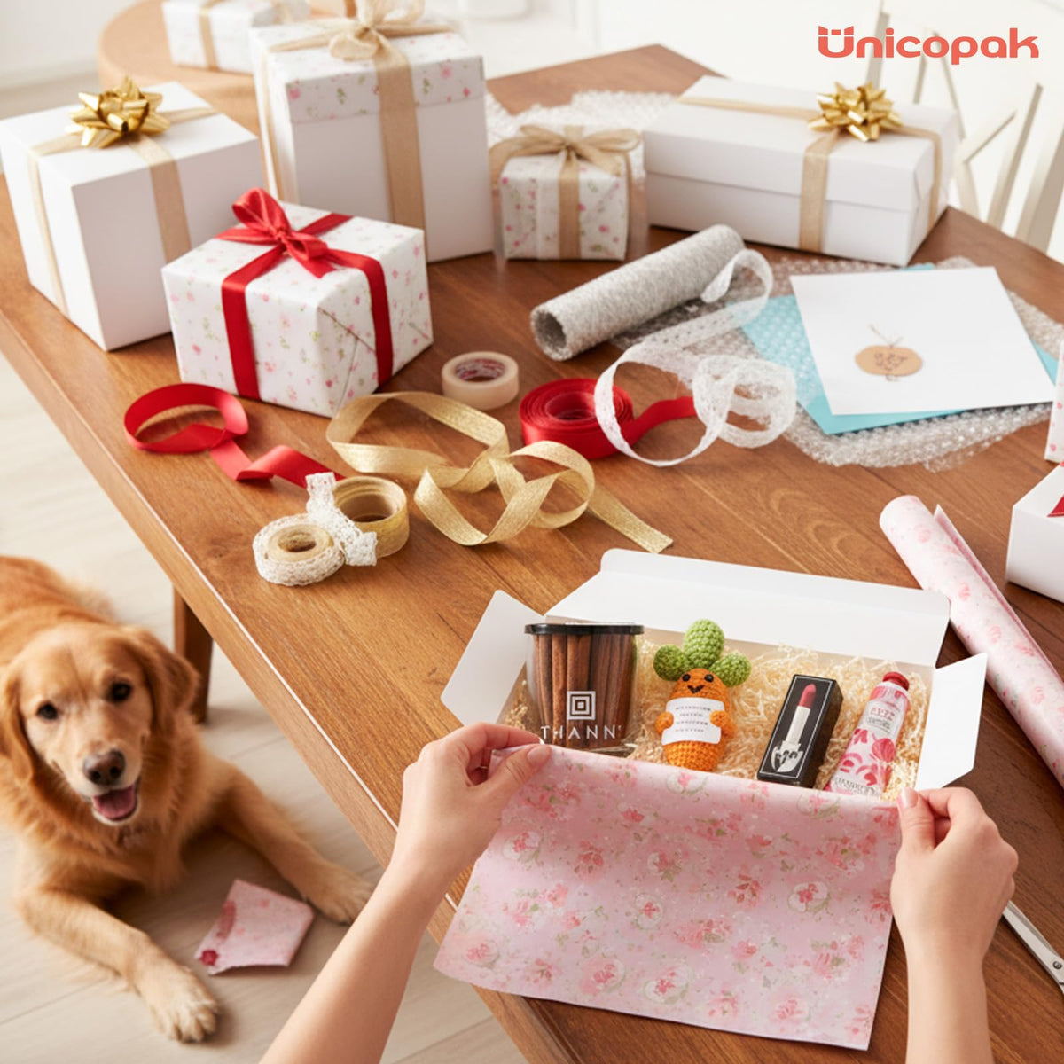 UnicoPak 10 Pack 10x5x4 Gift Boxes, White Gift Boxes for Presents Bridesmaid Proposal Box, Ideal for Birthday Gifts Christmas Gifts Party Favors Homemade and Business