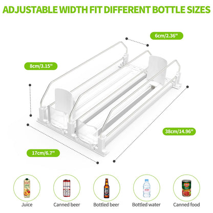 Drink Organizer for Fridge, Soda Can Dispenser for Refrigerator, Automatic Drink Dispenser for Fridge Holds up to 25 Cans, 5 Row