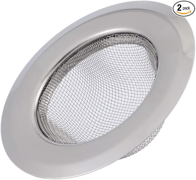 Mtsooning 2PCS Kitchen Sink Strainer, 3.5" Diameter Stainless Steel Drain Cover