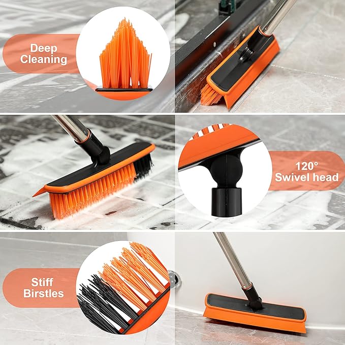2 in 1 Floor Scrub Brush Grout Brush