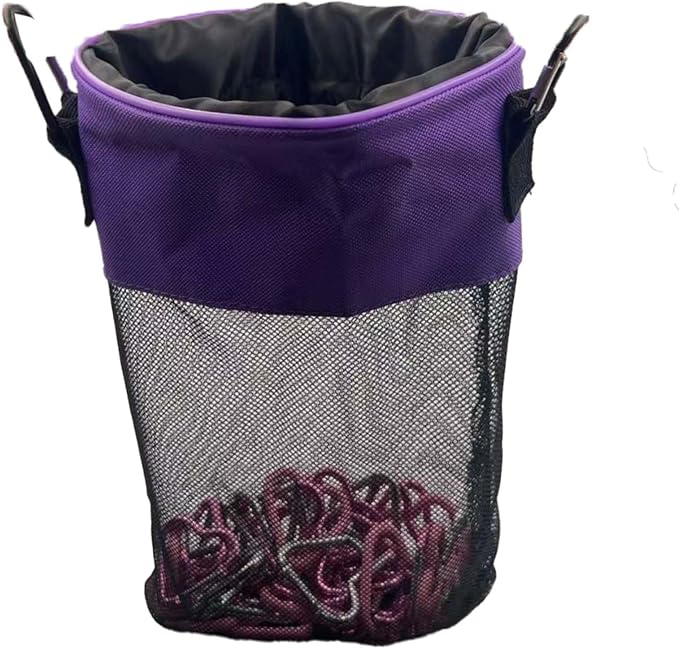 Mesh Clothespin Bag with Drawstring, Hanging Laundry Pin Storage Organizer