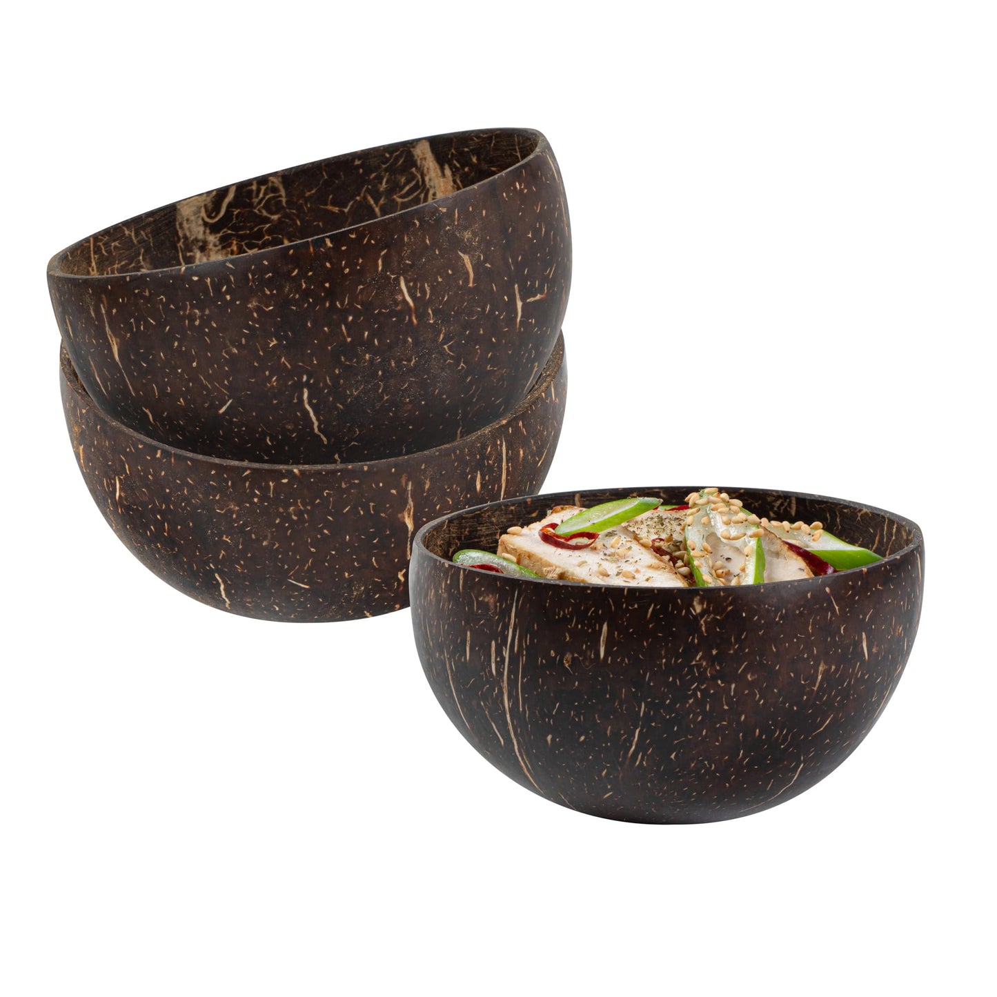 Restaurantware Coconut Shell Bowls 1 Count 10.2 Oz Coconut Serving Bowl With Polished Finish, Decorative Handcrafted Coconut Shell, Decorative Reusable