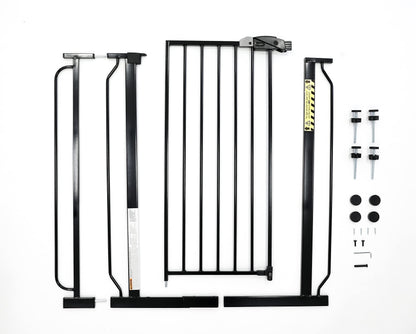 Regalo Easy Step Walk Thru Baby Safety Gate with Included Extension Kit (104 cm, Black)