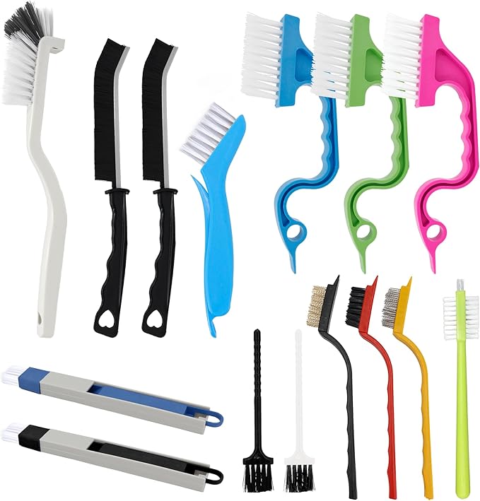 15Pcs Crevice Cleaning Brush Groove Gap Hard Bristle Cleaning Tool Small Clean