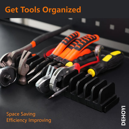 DEHOYI 24 pcs Magnetic Plier Organizer Set for Toolbox & drawer Storage|Modular Plier holders for Mechanics, Technicians, Space-Saving & Quick-Access, Gift for father and boyfriend(Yellow)