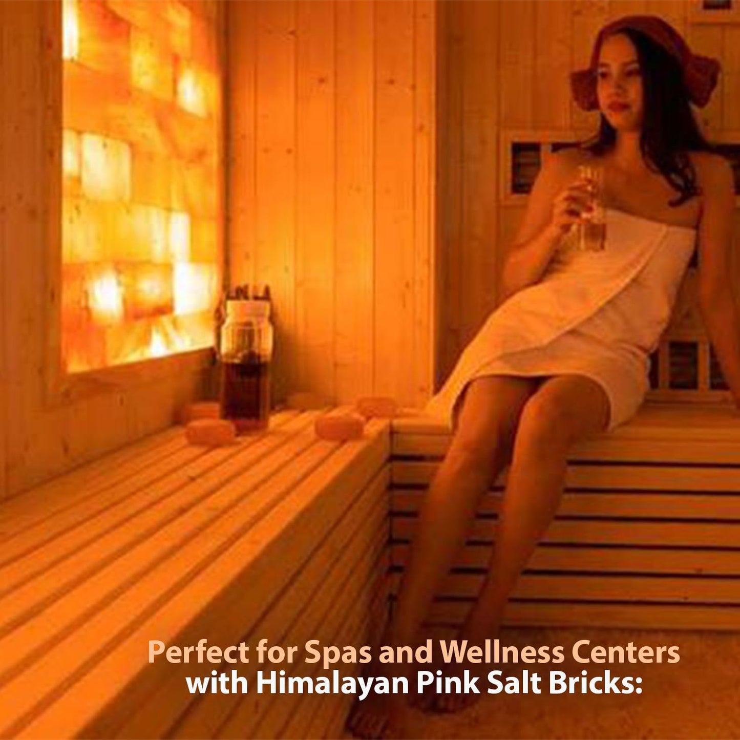 ZK Himalayan Salt Tiles 8x4x1 for Spa, Sauna- Pack of 4 Salt Bricks for Building Salt Wall, Natural Himalayan Pink Salt Block and Home Décor and Dye Project