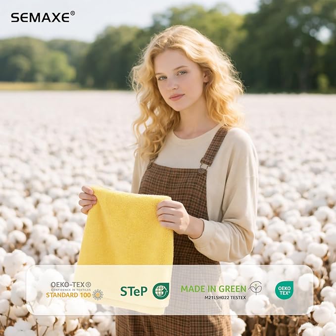 SEMAXE 12 Pack Hand Towels for Bathroom, 100% Cotton Towels