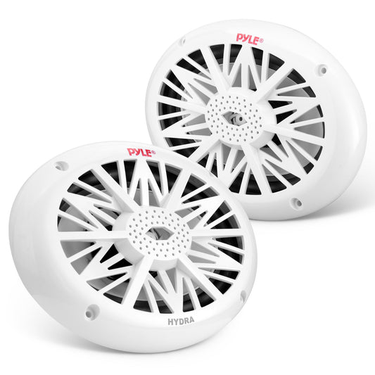 Pyle 6x9 Inch Dual Marine Speakers - 2 Way Waterproof and Weather Resistant Outdoor Audio Stereo Sound System with 260 Watt Power, Poly Carbon Cone and Cloth Surround - 1 Pair - PLMR692