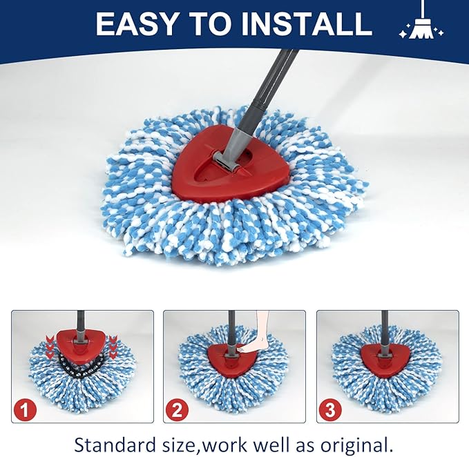 2 Pack Mop Head Replacement Compatiable