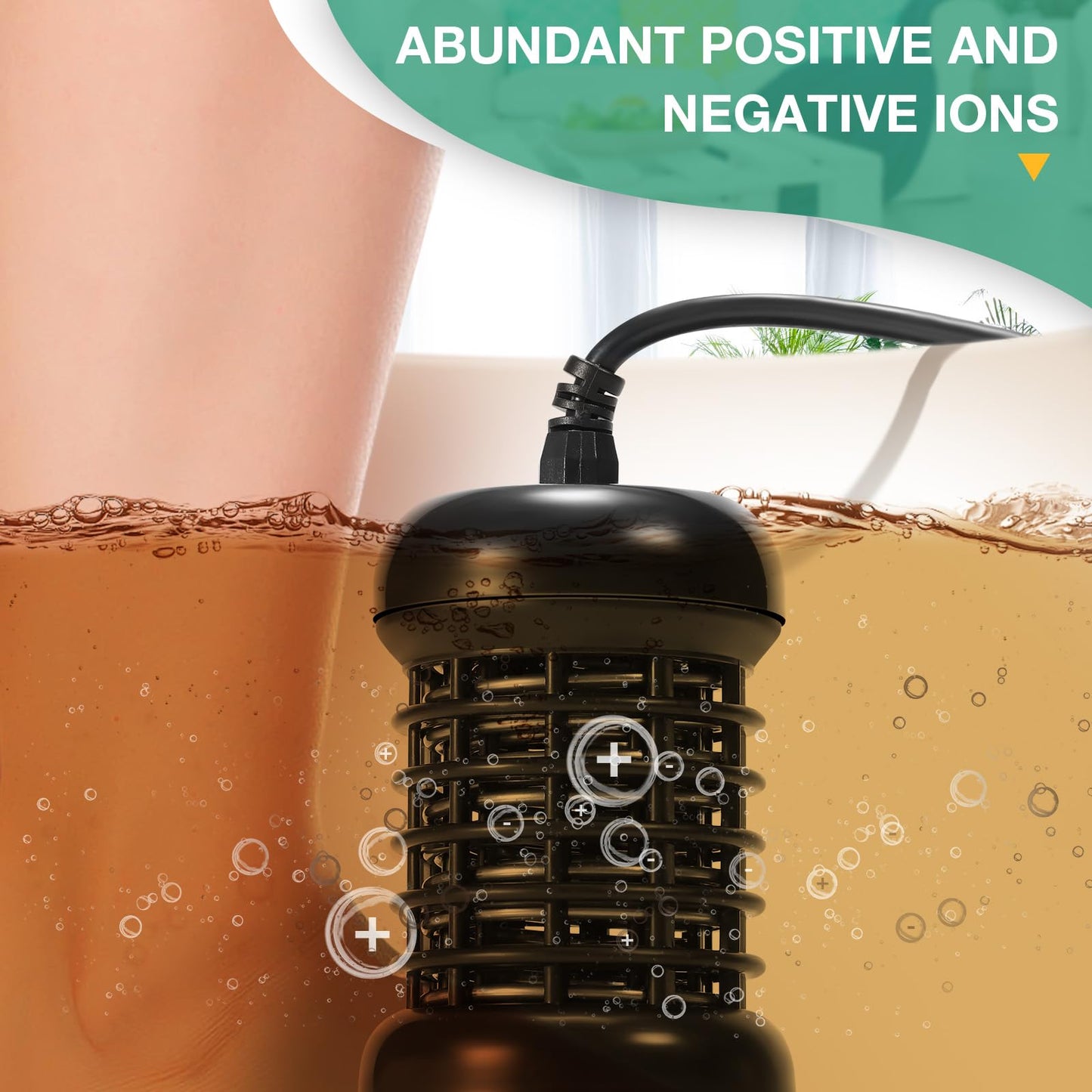 Ionic Foot Bath Detox Machine, Ion Cleanse for Home Use, Salon, Beauty SPA Club (2 Arrays, 100 Liners) Green