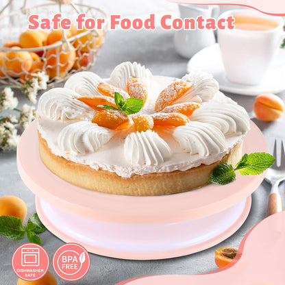 FGASIDYO 207PCS Cake Decorating Kit Includes Revolving cake turntable for decorating, Icing Bags and Tips Set, 3 Spatulas, 3 Cake Scraper, 100 Piping Bags, frosting piping kit,and 3 Coupler for Baking