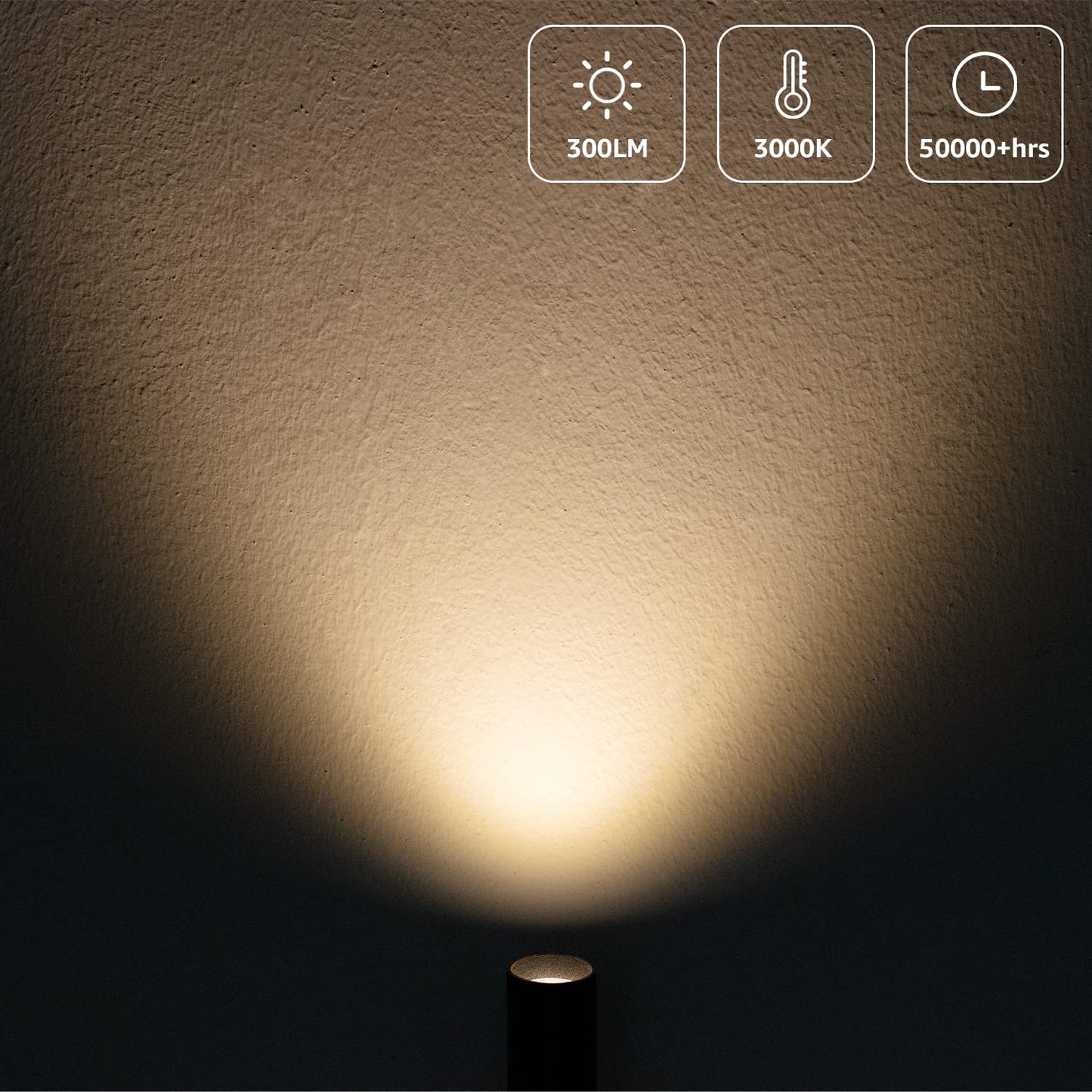 URTOM 2 Pack Indoor Spotlight LED Up Lights for Plant 120V Floor Spot Lights Accent Light Indoor Uplighting Warm White Spotlight Lamp Accent Lighting LED Uplight, 5.9 FT Plug Cord with Foot Switch