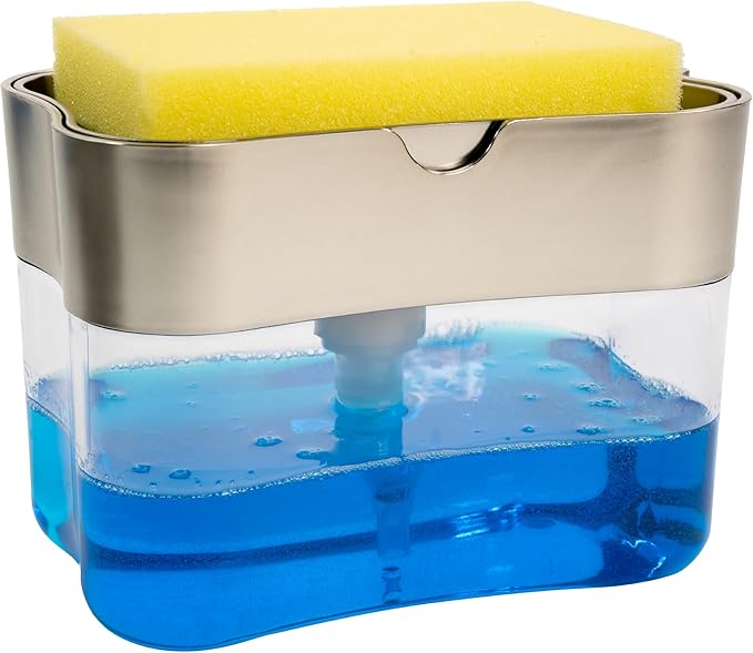 S&T INC. Dish Soap Dispenser and Sponge Holder