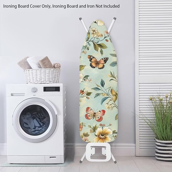 Butterfly Ironing Board Cover and Pad Standard Size Green Leaves Iron Table