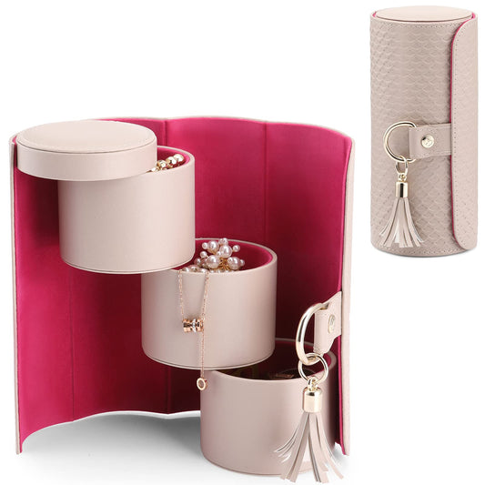 Vlando Viaggio Valentines Day Gifts for Her - Small Jewelry Case Box - Travel Essential Accessories for Women, Travelers, Couples, Mom, Friends, Bridesmaid