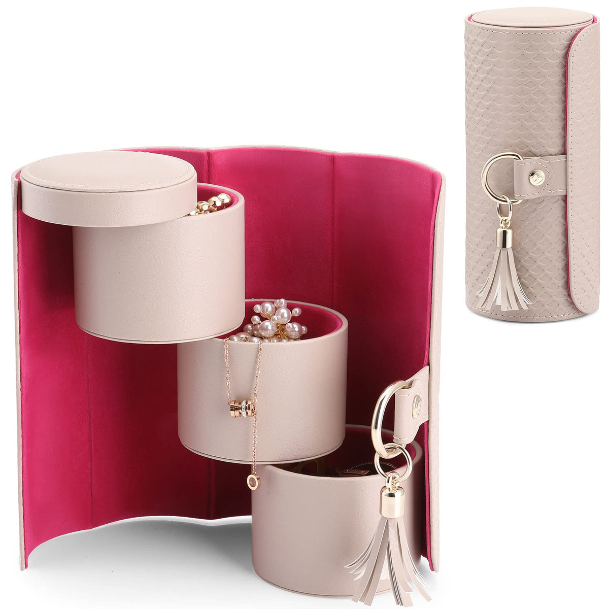 VLANDO Viaggio Mothers Day Gifts Her - Small Jewelry Case Box - Travel Essential Accessories for Women, Travelers, Couples, Mom, Friends, Bridesmaid