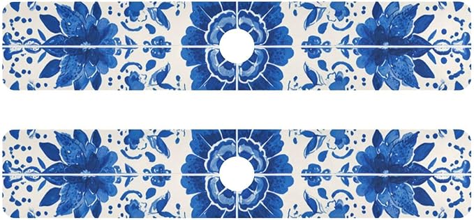 Kitchen Sink Splash Guard 2 PCS 30 Inch Sink Faucet Mat Splash Guard