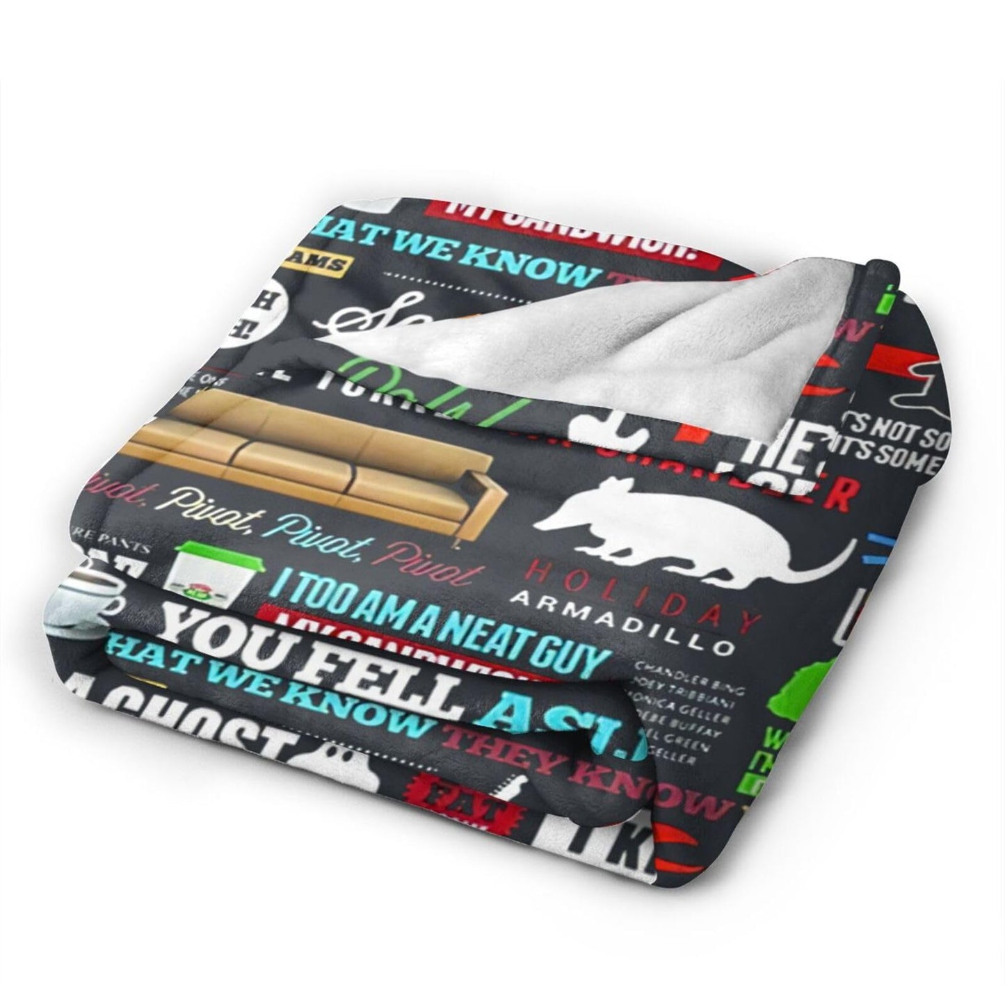 Soft Flannel Throw Blanket for Couch Bed Sofa, Daily Home Use in Living Room Bedroom Office, Lightweight Warmth, Thoughtful (60'' x 50'')