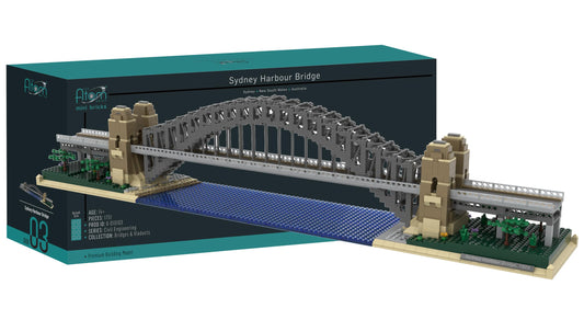 The Atom Brick Sydney Harbour Bridge 1,751 Piece Engineering Model, Premium Architecture Building Kit, Large Display Set for Adults & Teens 14+
