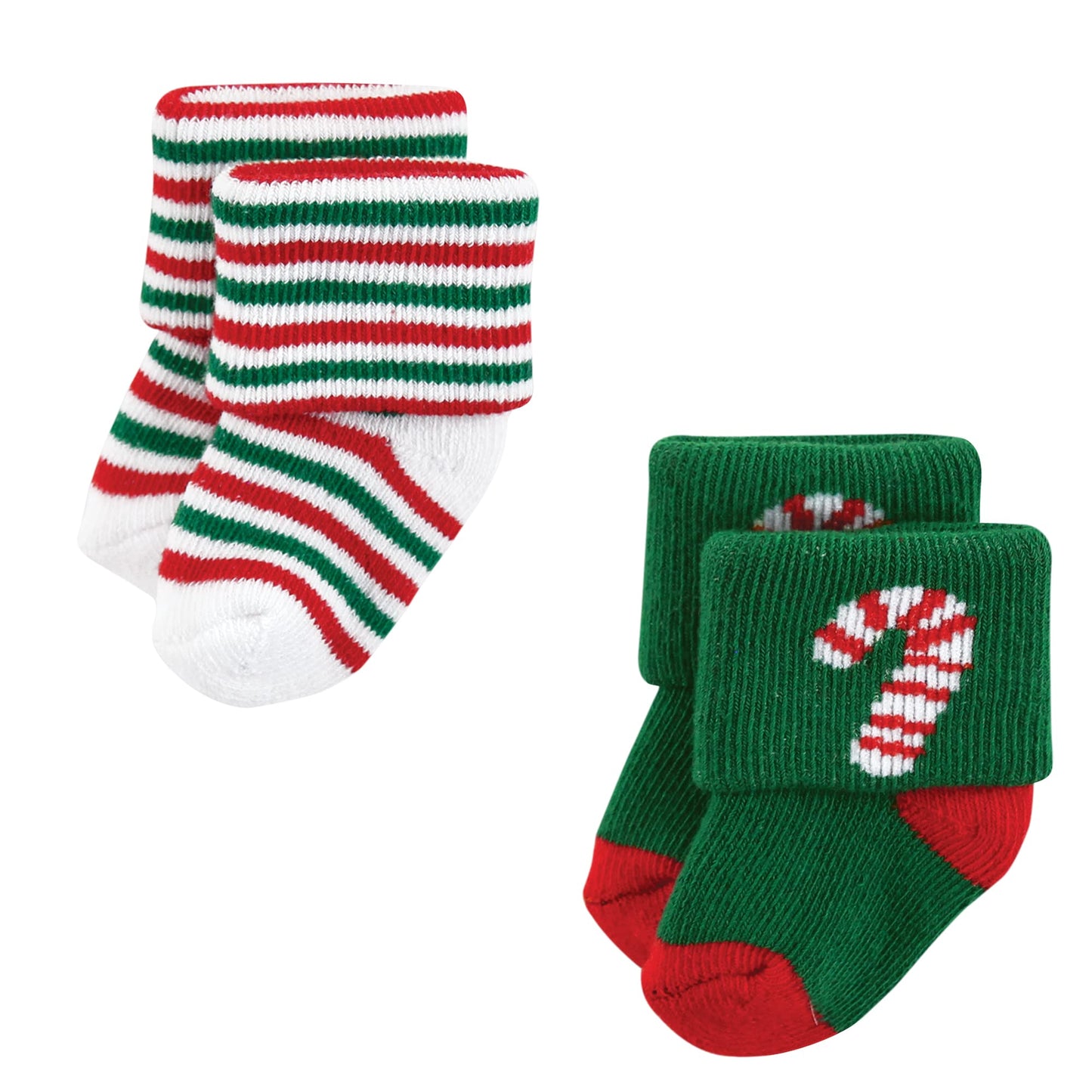 Hudson Baby Girls Unisex Cotton Rich Newborn And Terry Socks, 12 Days Of Christmas Santa, 12-24 Months, 12 Days Of Christmas Santa, 12-24 Months US