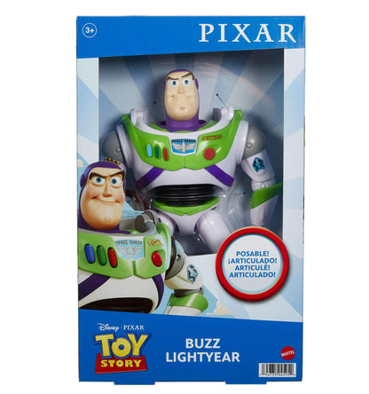 Mattel Disney Pixar Buzz Lightyear Large Action Figure 12 in Scale Highly Posable Authentic Detail, Toy Story Space Movie Collectable, Ages 3 Years & Up, HFY27