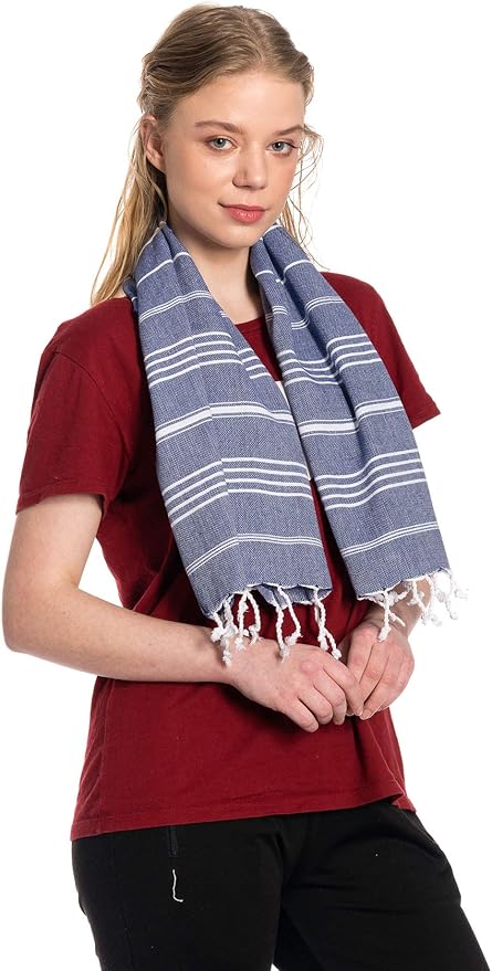 Clotho 4 Pack Navy Blue Turkish Hand Towels