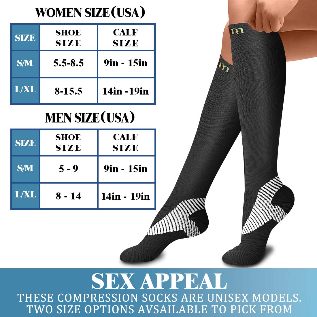 3 Pack Medical Compression Sock-Compression Sock For Women and Men Circulation -Best for Running,Nursing,Athletic Sports