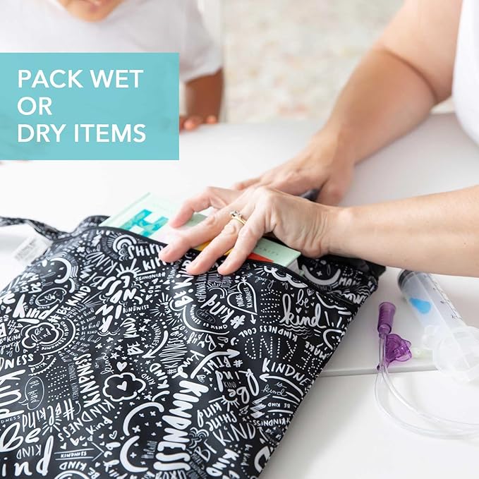 Bumkins Waterproof Wet Dry Bag for Baby, Swim Suit, Cloth Diapers, Pump Parts