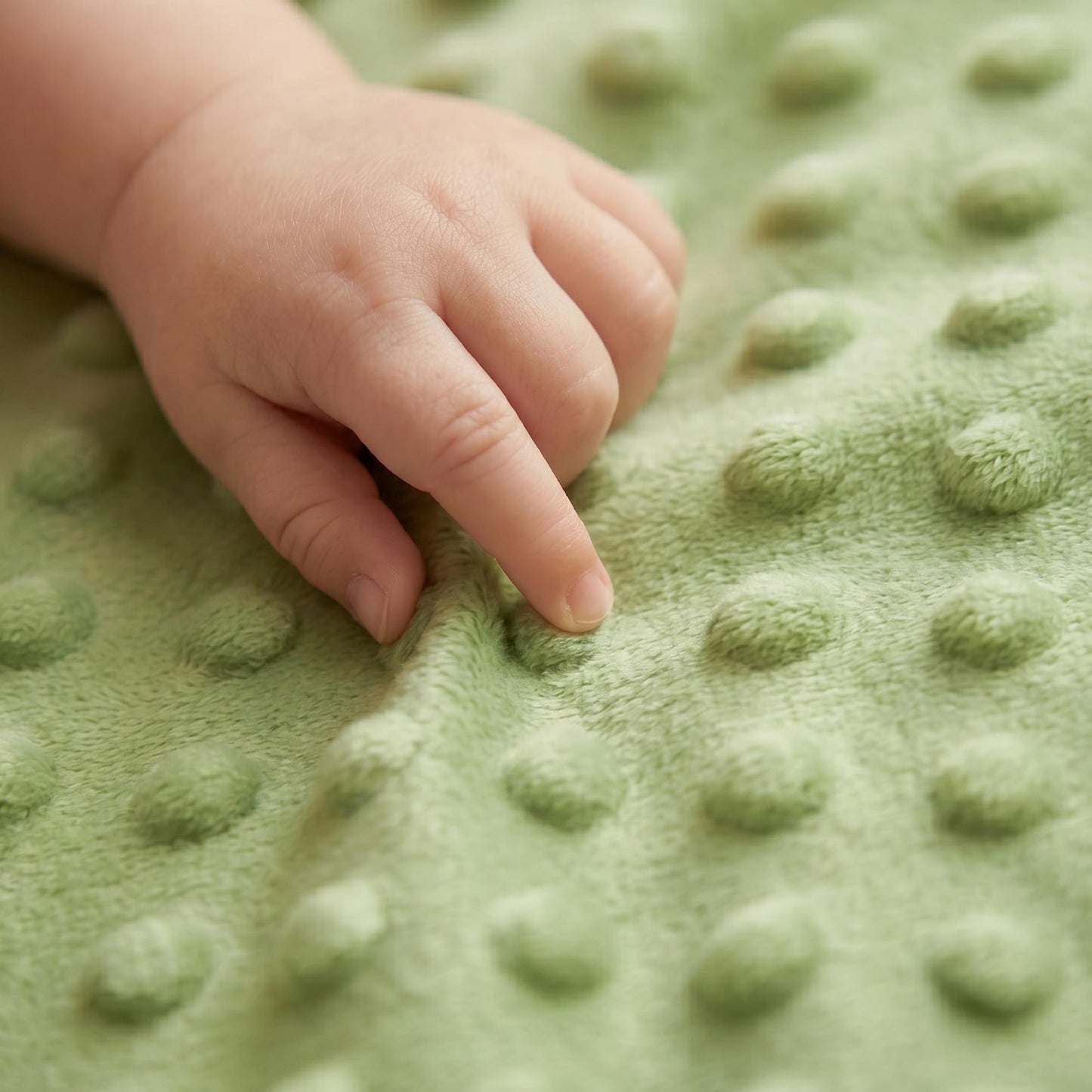 CIVARUA KIDS Baby Blankets for Neutral, Green Animals, 30x40 | Soft Cozy Fleece Receiving Blanket for Newborn & Toddler, 3D Minky Dotted Backing, Breathable for Crib, Stroller & Tummy Time