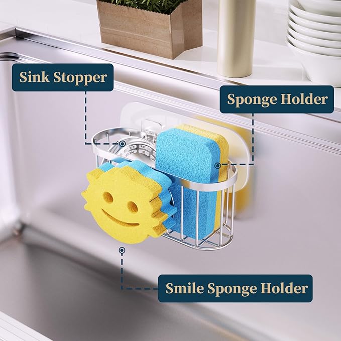 Consumest Sponge Holder Smiley Face