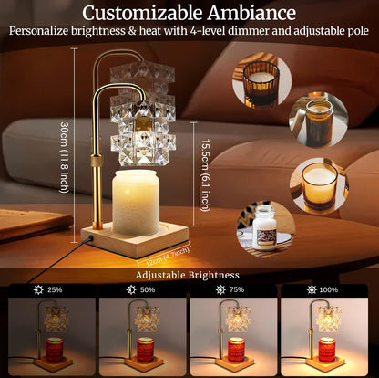 Alpharan Candle Warmer Lamp with Timer - Electric Wax Warmer for Home Desk Decor, Birthday Gifts for Women Mom Men, House Warming Gifts New Home Kitchen Office Dorm