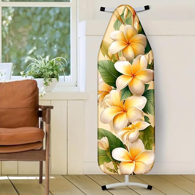 Nuxovilar Yellow & White Floral Pattern Ironing Board Cover, 15×54 inch