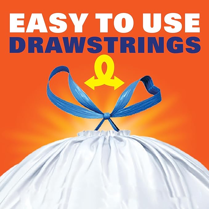 Hefty Strong White 13 Gallon Trash Bags