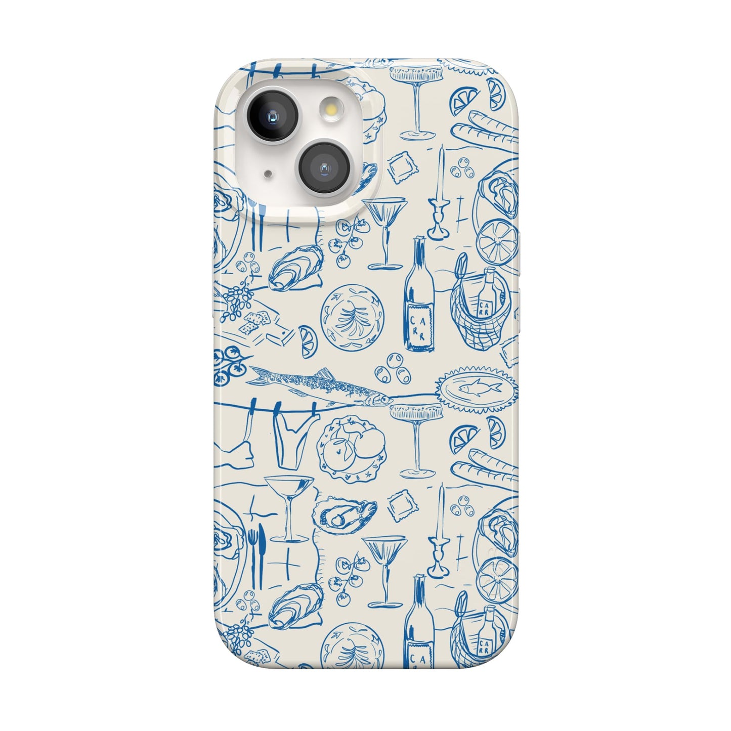 Casely iPhone 15 Plus Case | Fit Check | Neutral Checkerboard Checkered Classic Case | Compatible with MagSafe