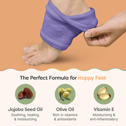 ZenToes Moisturizing Socks for Cracked Heel Treatment, Vitamin E, Olive Oil and Jojoba Oil Infused Heel Socks, Spa Gifts for Women, Mothers Day Gifts (Fuzzy Lilac Purple, Regular)