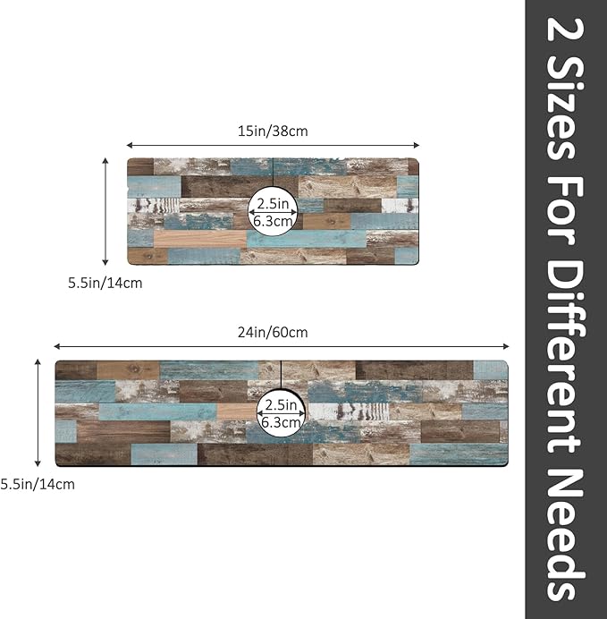24" X 5.5" Kitchen Sink Splash Guard Faucet Mat Wood Grain Super Absorbent Fast