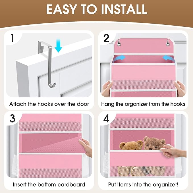 1 Pack Over The Door Organizer Hanging Storage Organizers