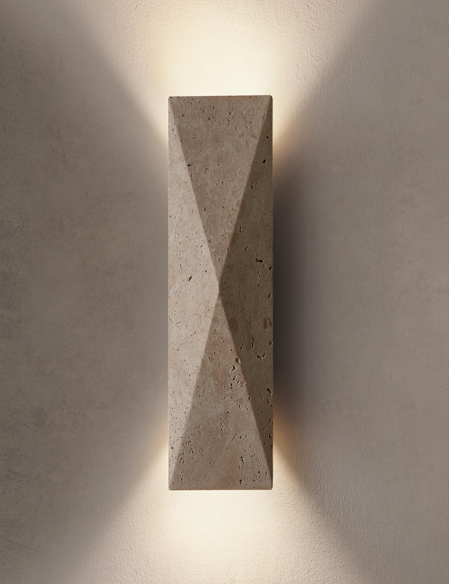 LVLVlech Travertine Wall Sconce, Stone Up Down Light for Hallway Bedroom