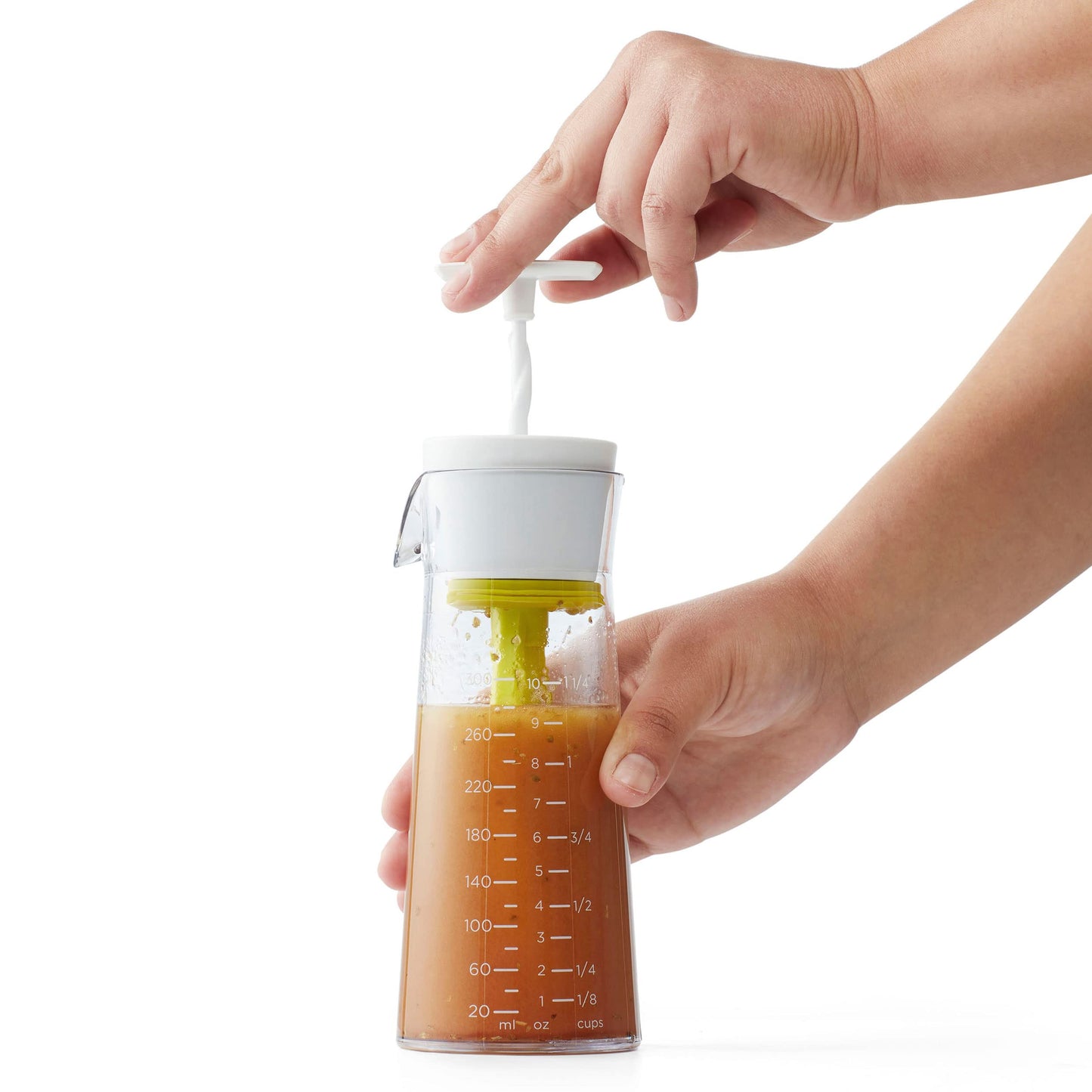 Chef'n Emulstir Salad Dressing Mixer Bottle, Make Salad Dressings and Vinaigrettes in Seconds, 300 ml,Green