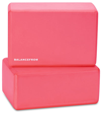 Fitvids Set of 2 High Density Premium - EVA Yoga Blocks, 9"x6"x4" Each
