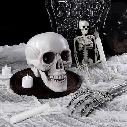 Vellibring 400" x 85" Halloween Creepy Cloth Decoration, Large White Spooky Fabric Cloth Scary Gauze Cheesecloth for Haunted House Halloween Party Yard Wall Indoor Outdoor Decor